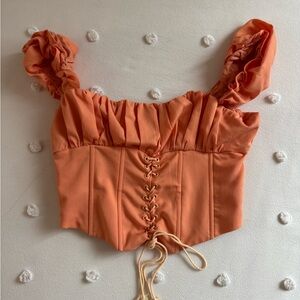 Orange princess polly corset top